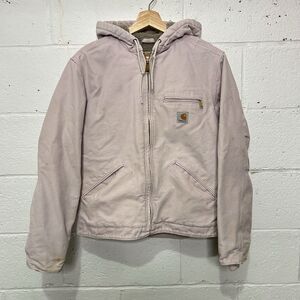 Carhartt Sherpa-Lined Hooded Detroit Jacket “Light Pink” WJ141 532